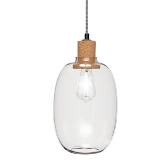 Szklana lampa wisząca Clear korek 21cm